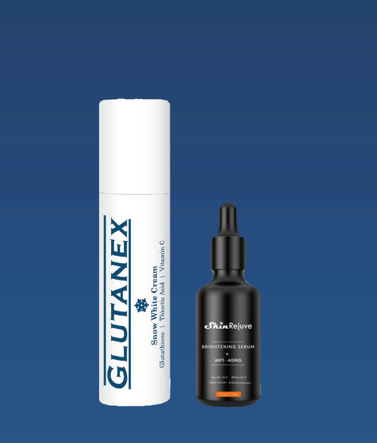 Glutanex Whitening cream and Anti-aging serum duo