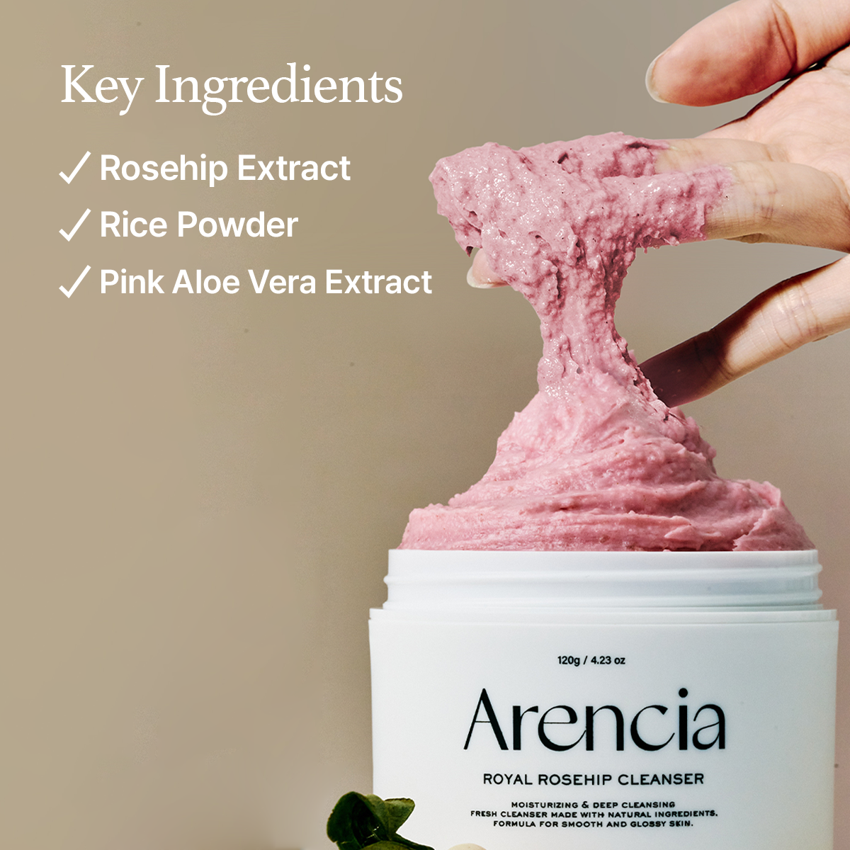 ARENCIA *renew* Fresh Rosehip Rice Mochi Cleanser 120g