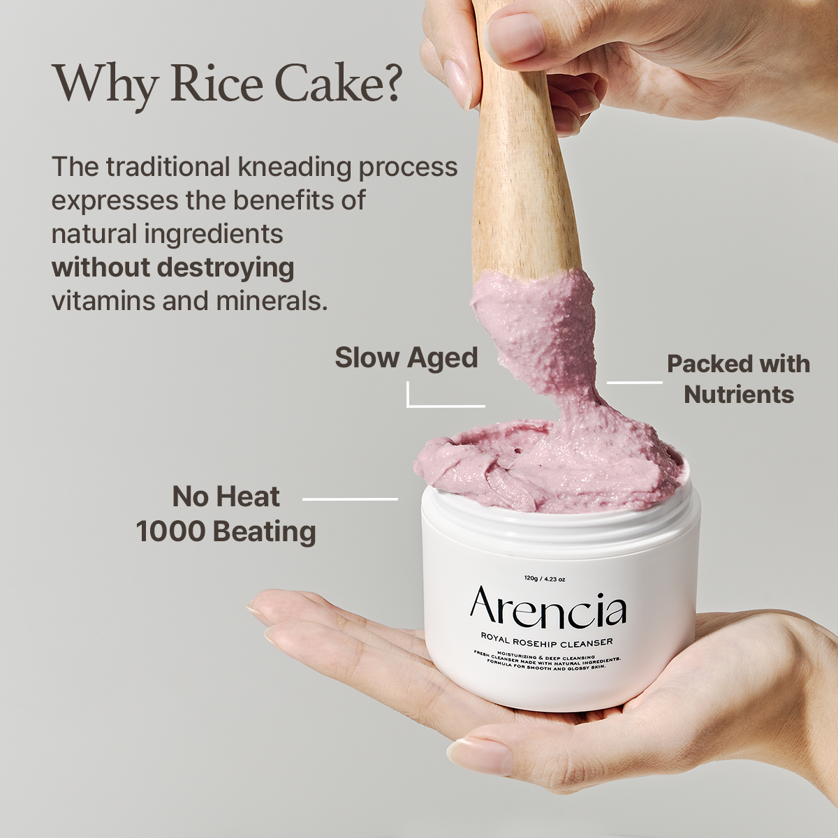 ARENCIA *renew* Fresh Rosehip Rice Mochi Cleanser 120g