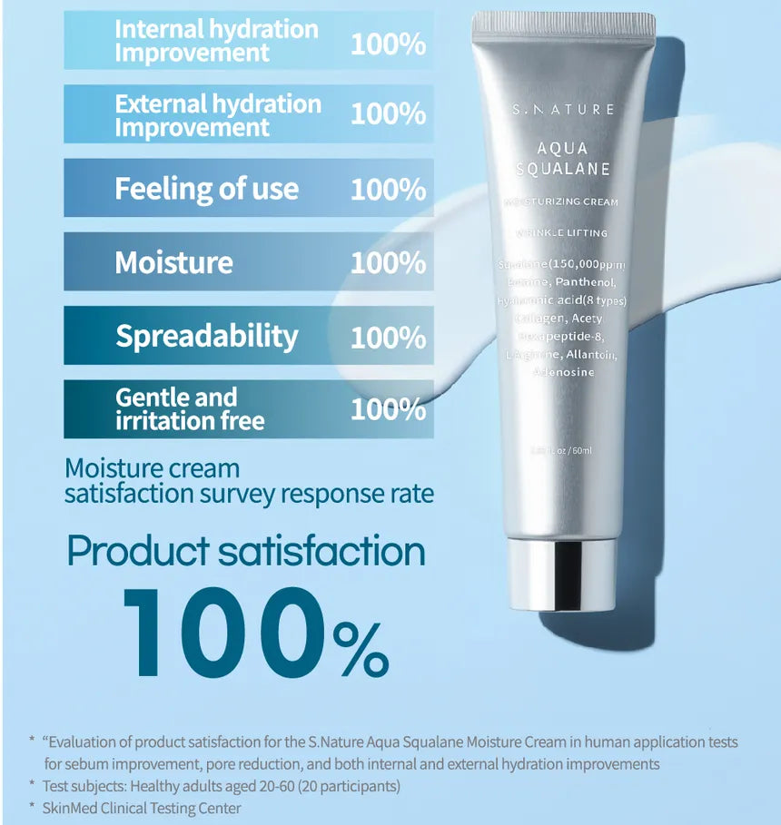 S.NATURE Aqua Squalane Moisturizing Cream 60ml without box