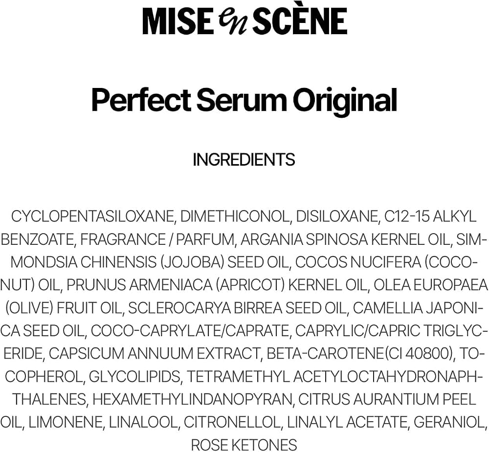 Mise-en-scene Original Serum heat protectant 80ml (without box from OLIVE YOUNG set)