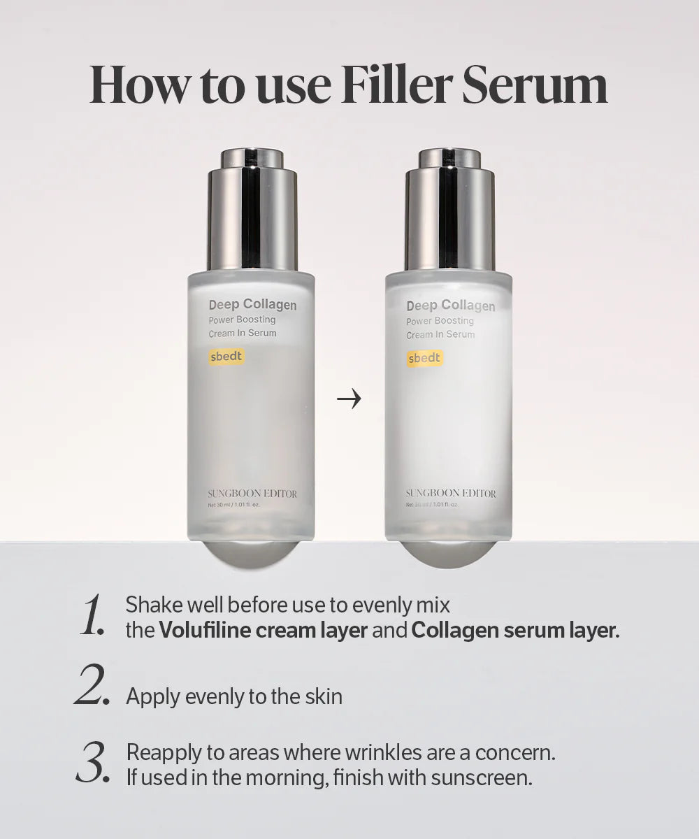 Sungboon editor Deep Collagen Cream In Serum (volufiline 5%)
PREORDER (2 weeks)