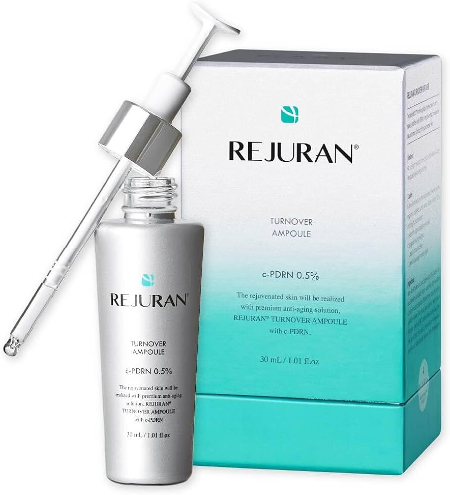 REJURAN® Turnover Ampoule, c-PDRN® – Original Salmon DNA PDRN Face Serum for Rejuvenation, Firming, Hydration & Youthful Glow, Refines Skin Texture. Korean Skincare (1.01 fl oz)