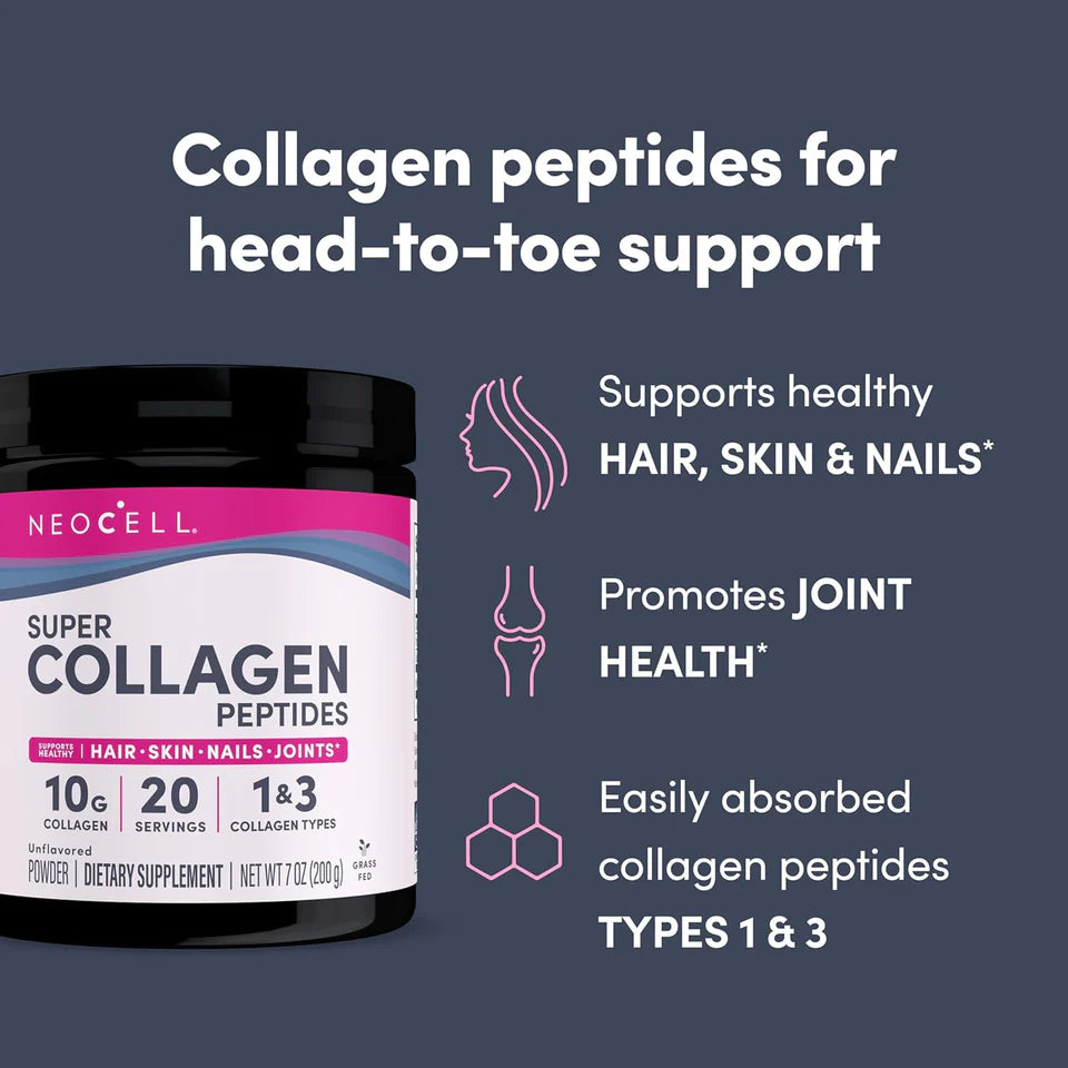 Neocell - Collagen Peptides type 1&3 - Powder - 200g - Expiry 07 - 2029