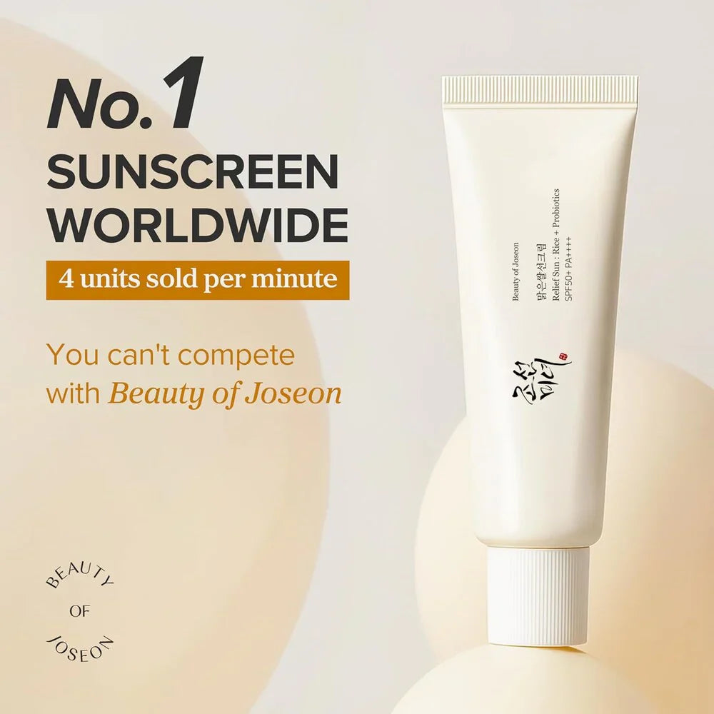 Beauty of Joseon Relief Sun: Rice + Probiotics SPF50+ PA++++ — The World's No.1 Sunscreen