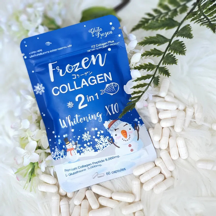 Frozen Collagen gluta 2 in 1 whitening x10 tablets (60 capsules)