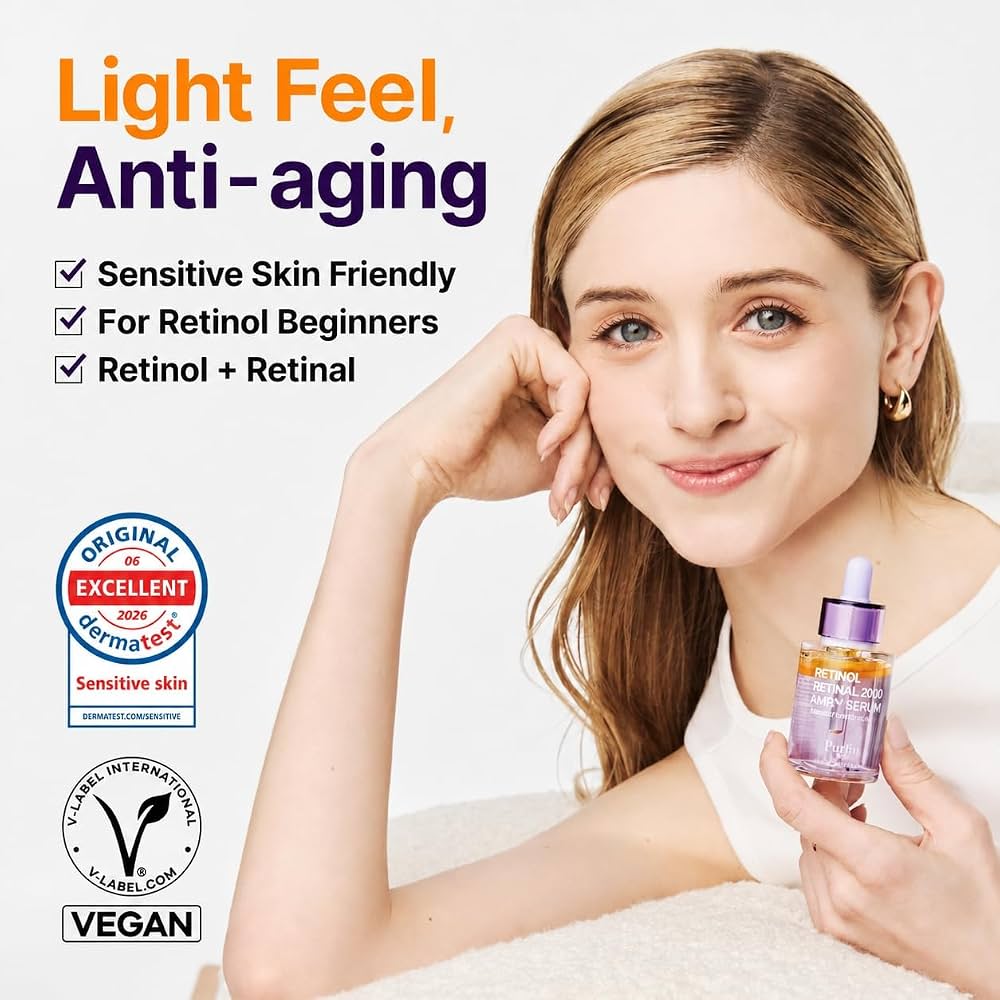 PURITO Retinol 0.1% + Retinal 0.1% Serum for Sensitive Skin 30 ml