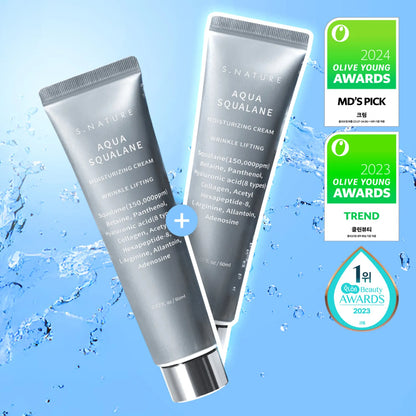 S.NATURE Aqua Squalane Moisturizing Cream 60mL 1+1 Limited Set with mirror 🪞 
4.8