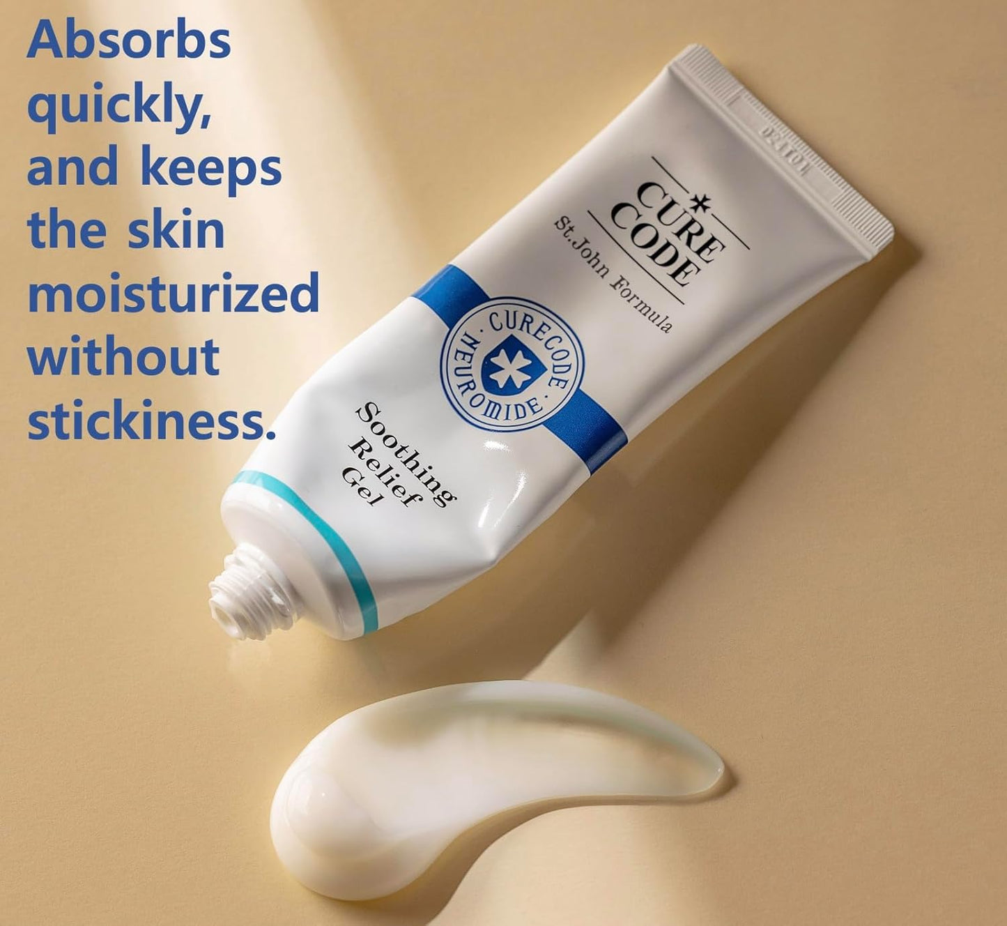 CURECODE Soothing Relief Gel with Neuromide, encourages ceramide, Microbiome Science soothes sensitive & dry skin, strengthen repair skin barrier (80ml)