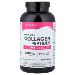 NEOCELL Grassfed Collagen Peptides + C & Biotin, 270 Caplets