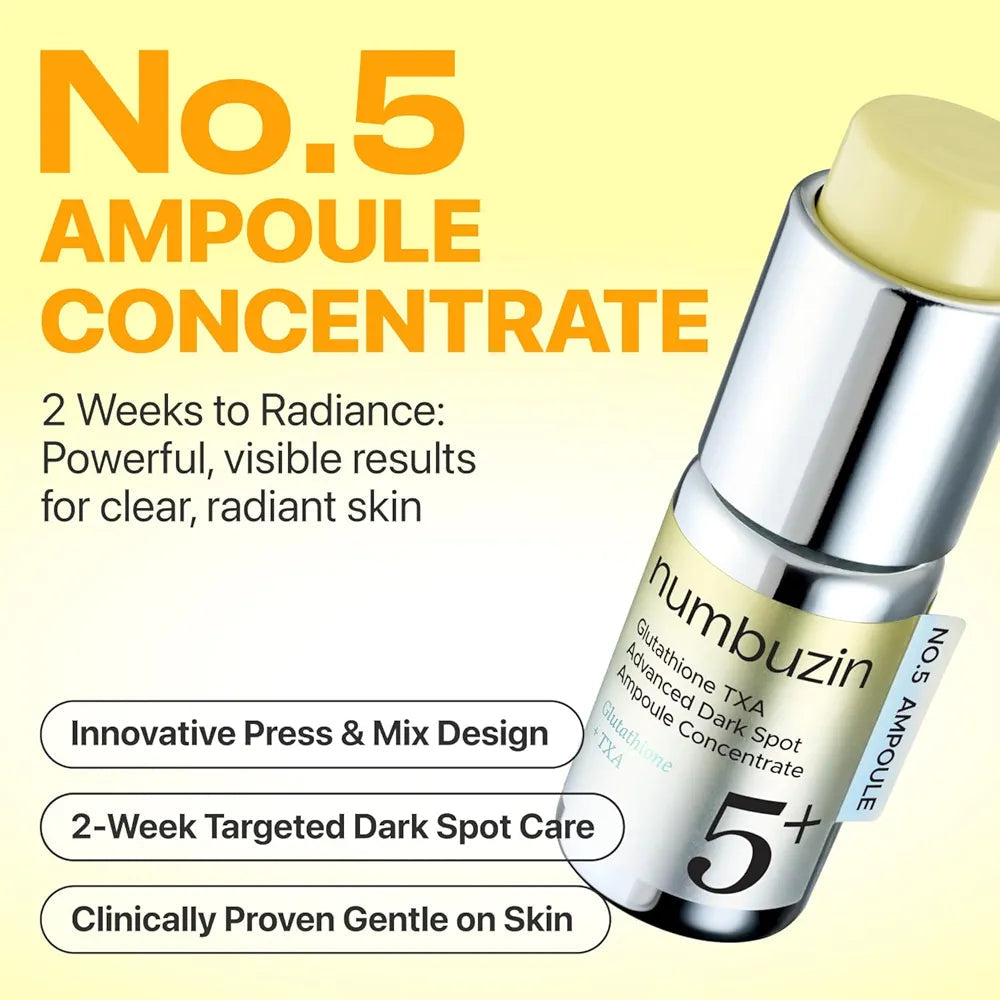 NUMBUZIN NO.5 GLUTATHIONE TXA ADVANCED DARK SPOT AMPOULE CONCENTRATE 10.7G