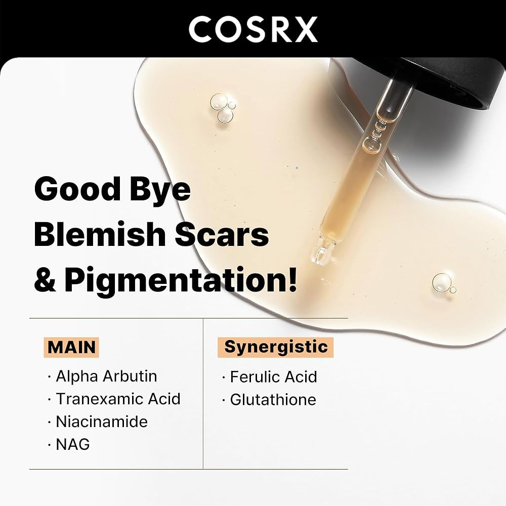 COSRX 2% Alpha Arbutin Discoloration Care Face Serum with Niacinamide, Glutathione & Tranexamic Acid, 1.7 fl oz