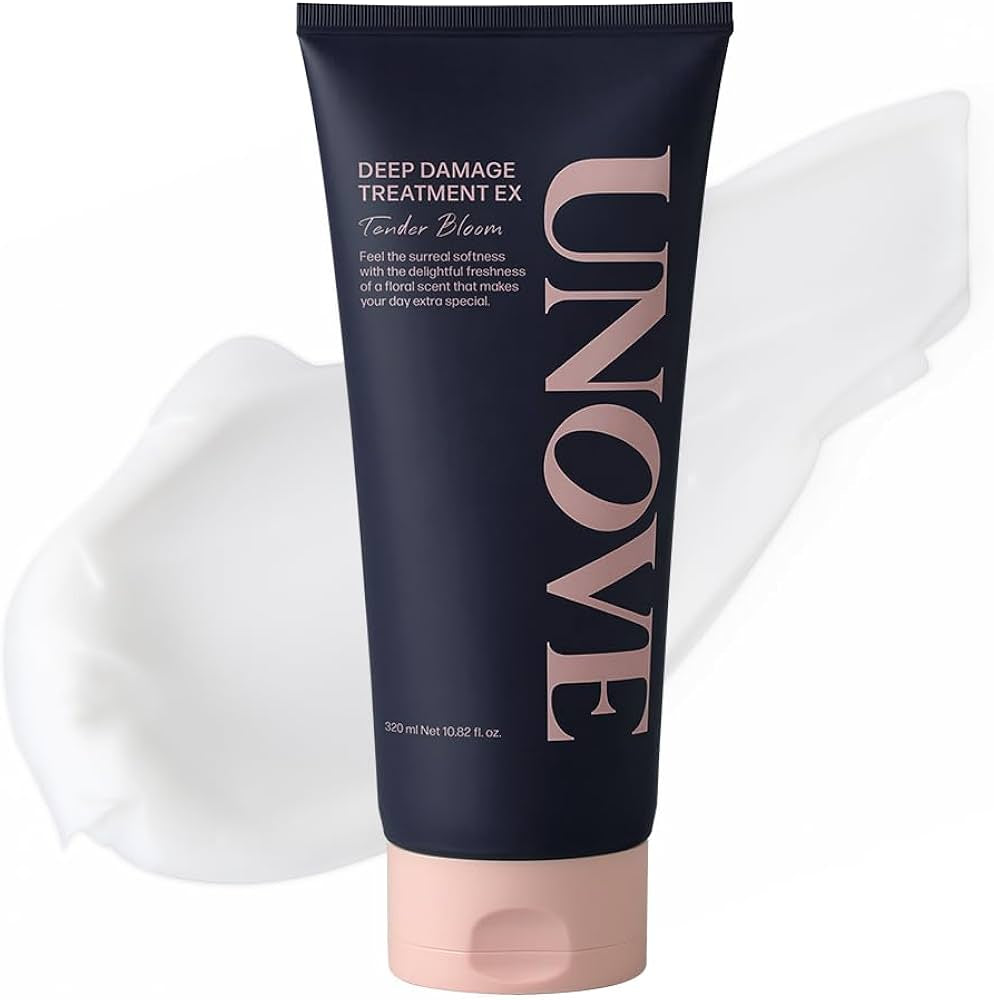 UNOVE Deep Damage Treatment Ex - Protein Hair Treatment & Hair Mask for Damaged Hair | Deep Conditioning & Keratin Hair Mask for Dry, Frizzy Hair | Korean Hair Care | Tender Bloom, 10.82 fl oz