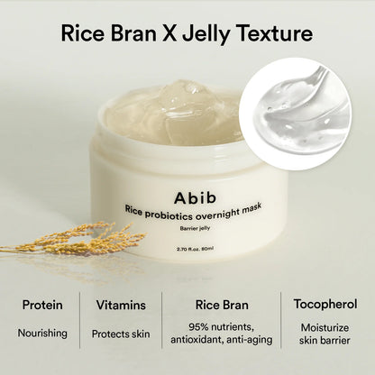 Abib Rice Probiotics Overnight Mask Barrier Jelly