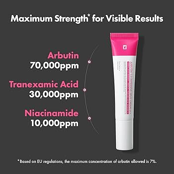 TOSOWOONG Arbutin 7% + Tranexamic Acid 4% Cream, 70,000ppm Arbutin, 40,000ppm TXA, Niacinamide, Glutathione, Dark Spots, Freckle, Blemishes, Pigmentation, Korean Skin Care, 50ml, 1.69 fl.oz.