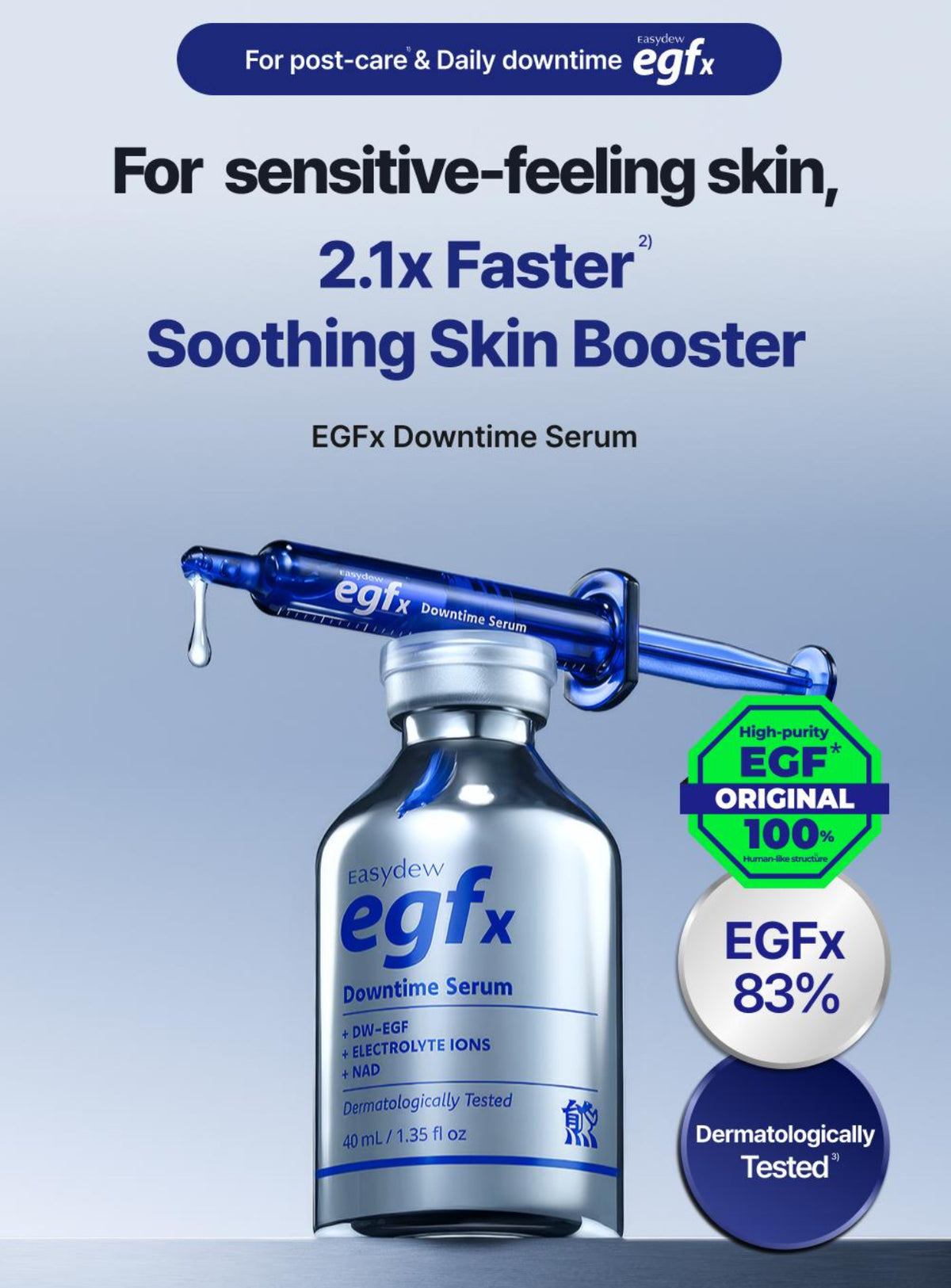easydew EGFx Downtime Serum 40ml Set (+Oint Gel 5ml) OLIVE YOUNG