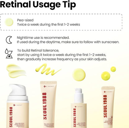 K-SECRET SEOUL 1988 CREAM : RETINAL LIPOSOME 1% + FERMENTED RICE 50ML