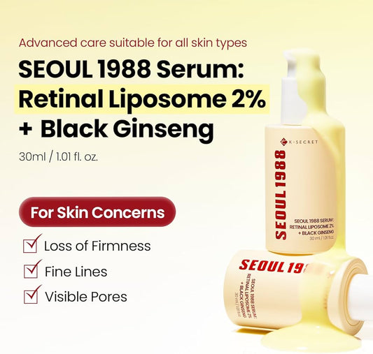 K SECRET SEOUL1988 SERUM: RETINAL LIPOSOME 2% + BLACK GINSENG 30 ml