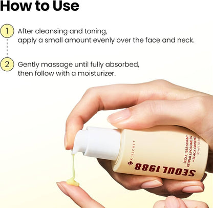 KSECRET SEOUL1988 SERUM: RETINAL LIPOSOME 2% + BLACK GINSENG 30 ml