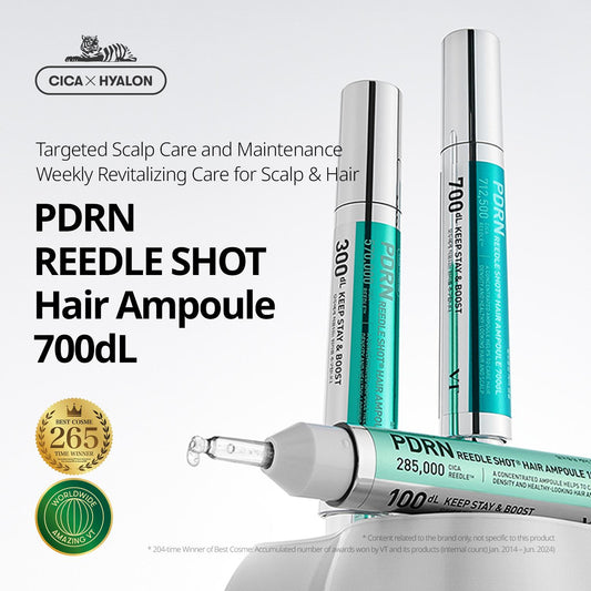 VT COSMETICS PDRN REEDLE SHOT HAIR AMPOULE 700DL 15ML