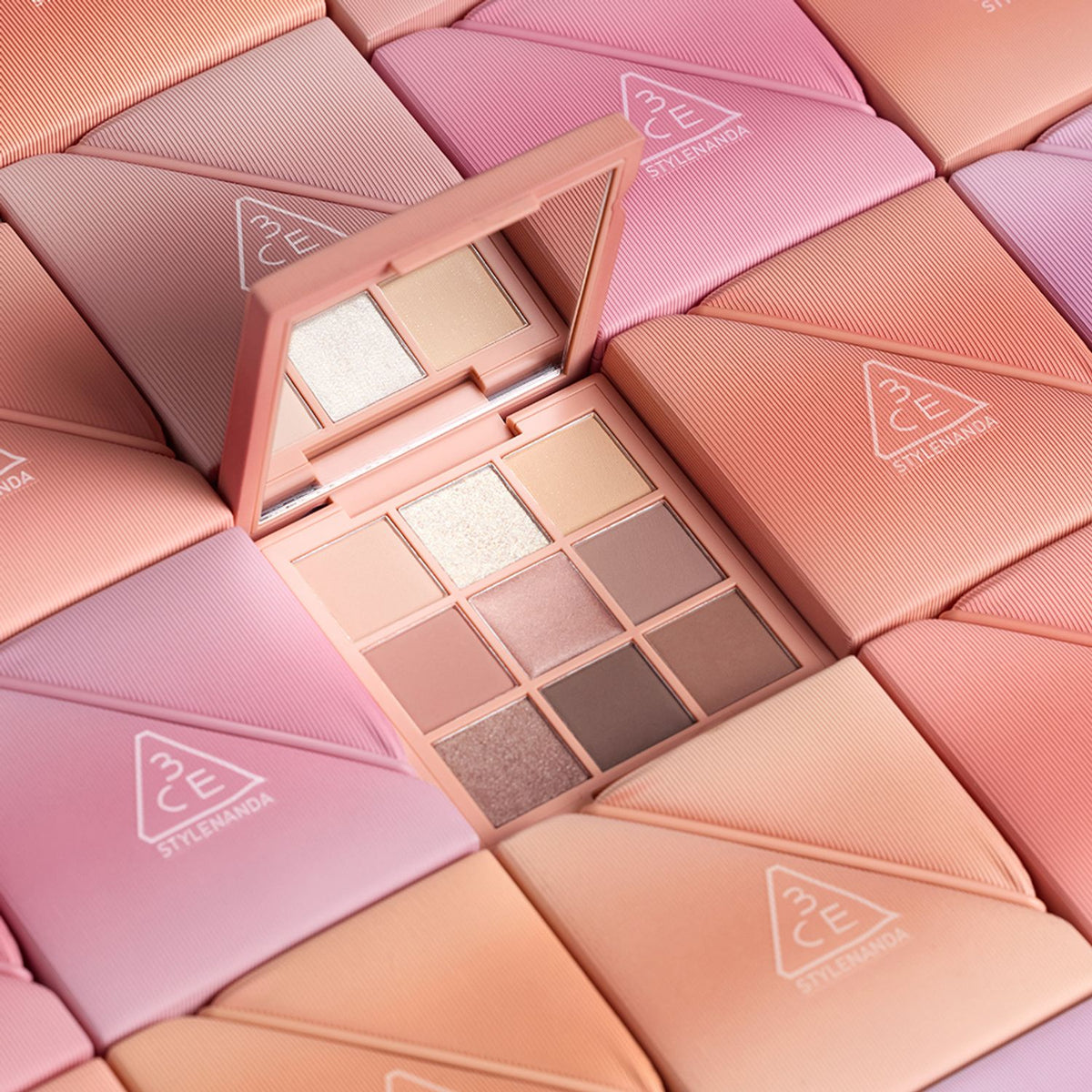 3CE Multi Eye Color Palette The Textile olive young (set) cooltral pink