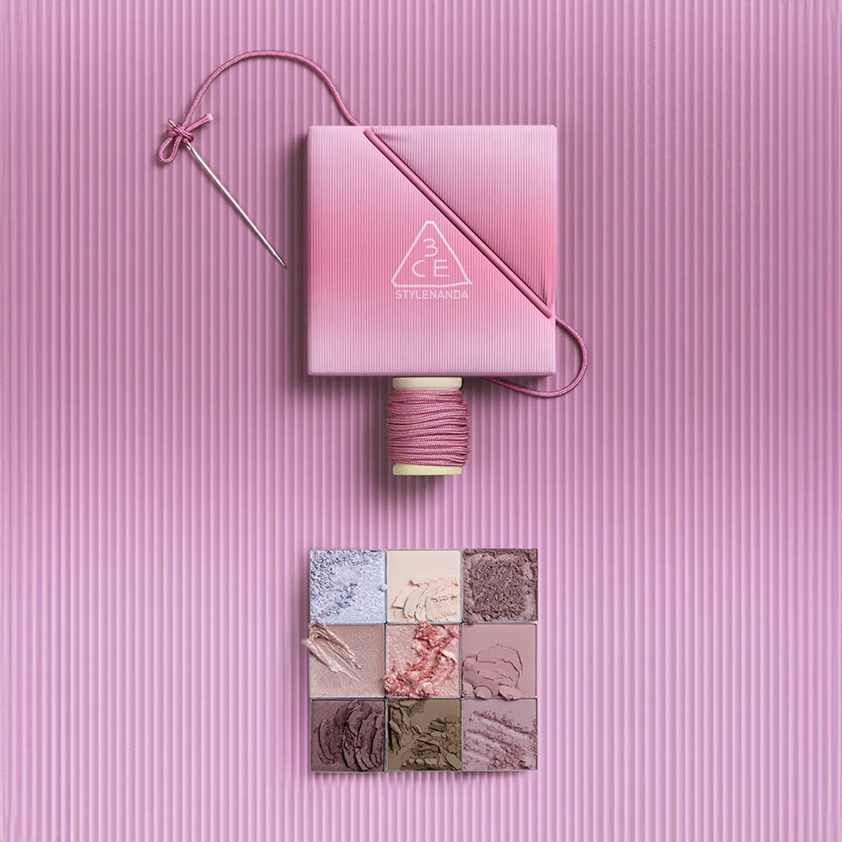 3CE Multi Eye Color Palette The Textile olive young (set) cooltral pink