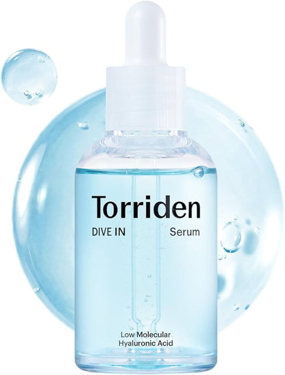 Torriden DIVE IN Hyaluronic Acid Serum for Deep Hydration | Korean K-Beauty Glass Skin Plump Glow | Lightweight Fast-Absorbing Face Serum 50ml (1.69 fl.oz.)