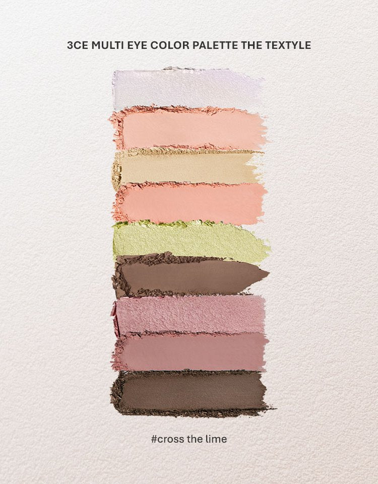 3CE MULTI EYE COLOR PALETTE THE TEXTILE (CROSS THE LIME)