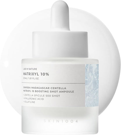 SKIN1004 Matrixyl 10% Boosting Shot Ampoule, Volufiline & Hyaluronic Acid Serum for Face, Spicule for Deep Hydration & Firming, Moisture Volume Care for Under Eye, Korean Skin Care, 1.01fl.oz / 30ml