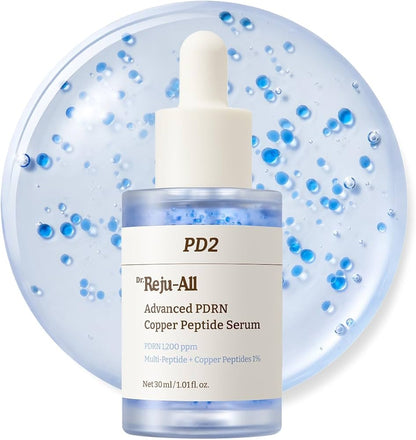 Dr.Reju-All Advanced PDRN Copper Peptide Serum – GHK-Cu with PDRN Serum for Face – Copper Peptides for Firming & Skin Elasticity – with Hyaluronic Acid & Hydrolyzed Collagen Peptides – 1.01 Fl Oz 30 ml ( preorder coming in 2 weeks)