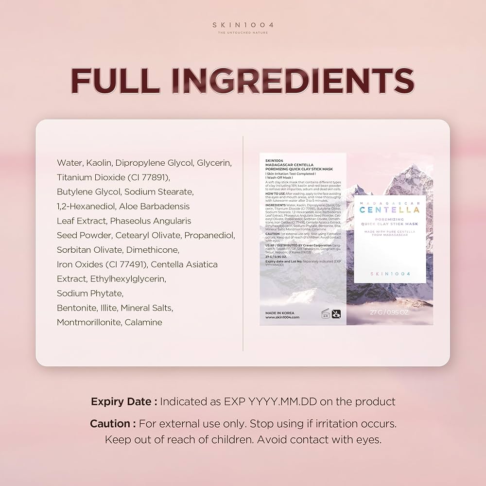 SKIN1004 Poremizing Quick Clay Stick Mask 27g