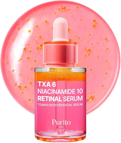 PURITO TXA 6% + Niacinamide 10% Facial Serum | for Dark Spots, Hyperpigmentation, Uneven Skin Tone | High-Concentration Tranexamic Acid | Korean Skincare, 30mL
