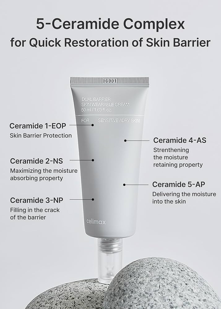 Celimax Dual Barrier Skin Wearable Cream , Repairing, Day & Night Cream, 50ml