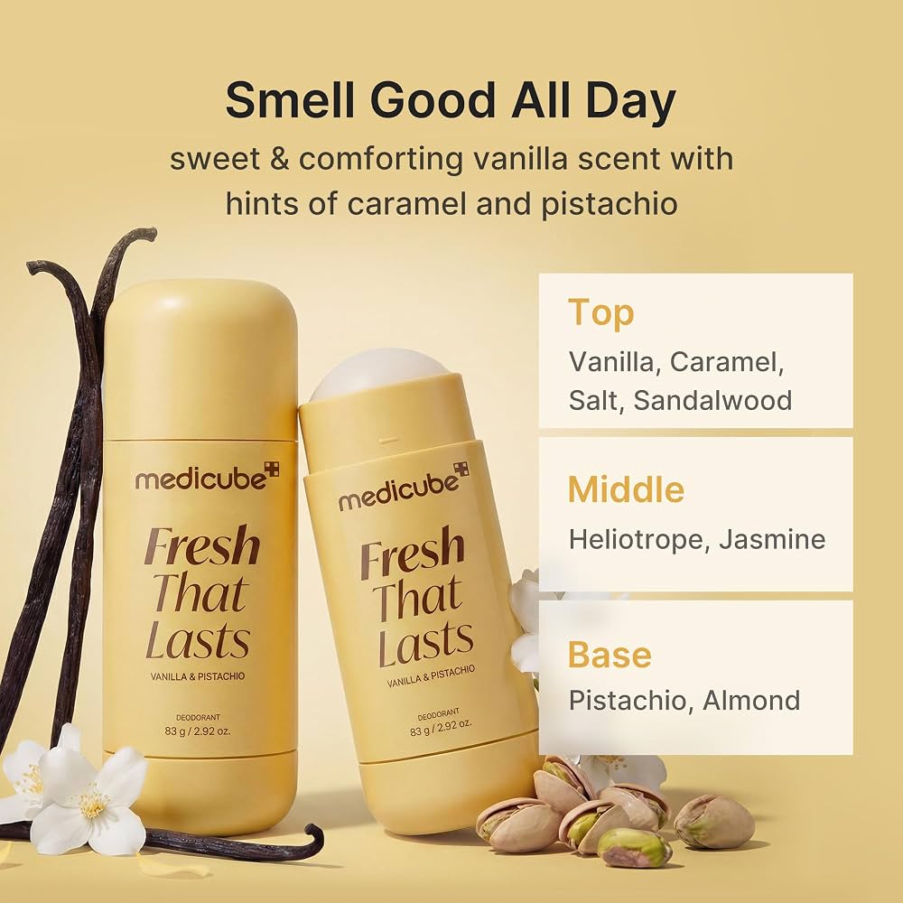 medicube Deodorant with Kojic Acid Turmeric, Sweet Vanilla Scent 83g