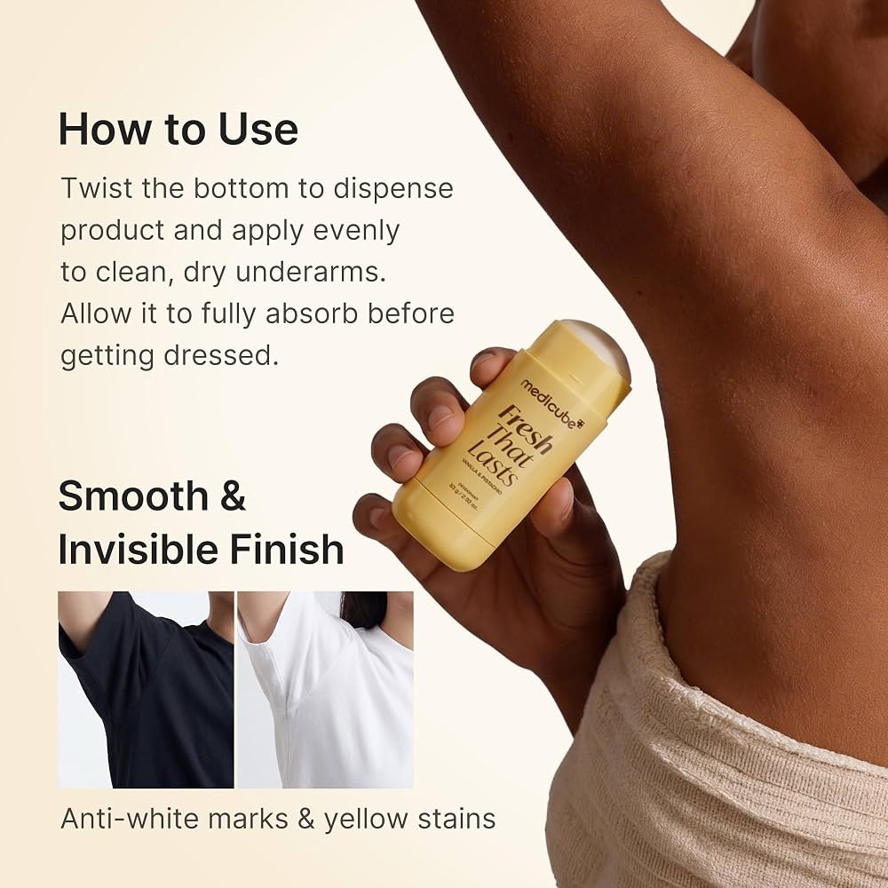 medicube Deodorant with Kojic Acid Turmeric, Sweet Vanilla Scent 83g