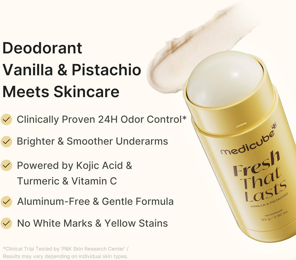 medicube Deodorant with Kojic Acid Turmeric, Sweet Vanilla Scent 83g
