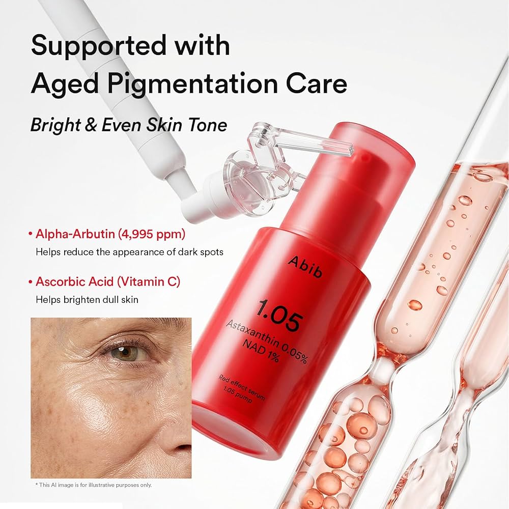 Abib ASTA-NAD Red Effect Serum 1.05 Pump – NAD+ 1% & Astaxanthin 0.05% (30 ml)