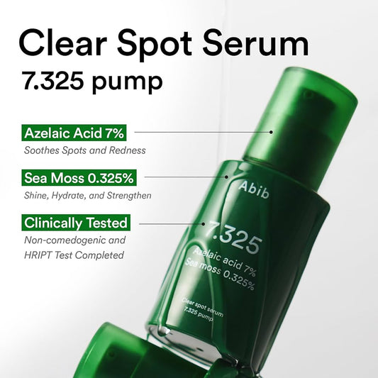 Abib Clear Spot Serum 7.325 pump | Azelaic Acid Serum for Blemish-Prone Skin, 1.01 fl oz (30ml)