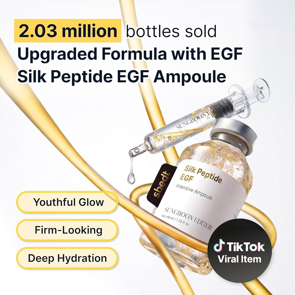 SUNGBOON EDITOR Silk Peptide EGF Heart Fit Volume Lifting Ampoule 40ml*2ea Set 3items (winnie the pooh) delivery : after 12 july, preorder