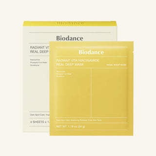 BIODANCE Radiant Vita Niacinamide Real Deep Mask (4 masks) pack