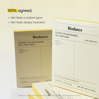 BIODANCE Radiant Vita Niacinamide Real Deep Mask (4 masks) pack