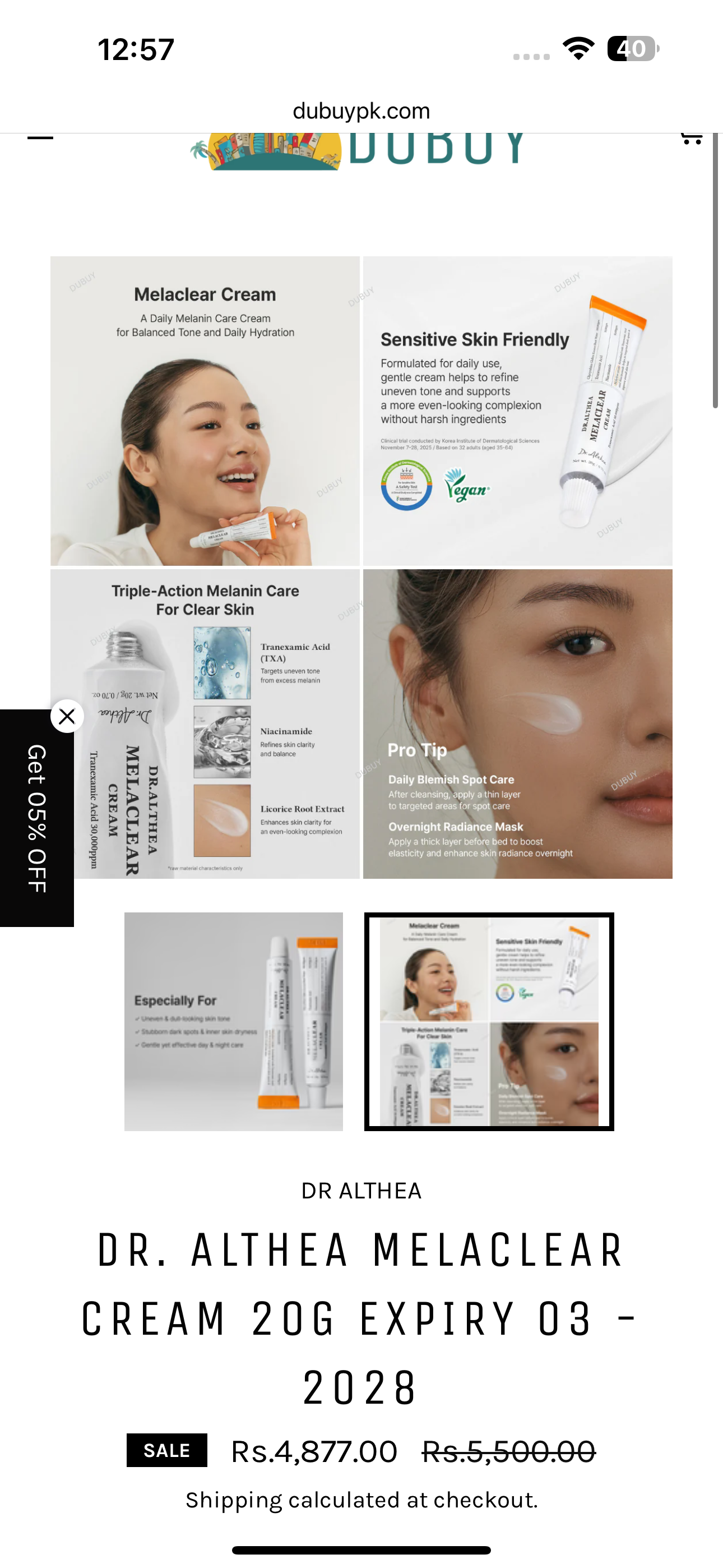 DR. ALTHEA MELACLEAR CREAM 20G