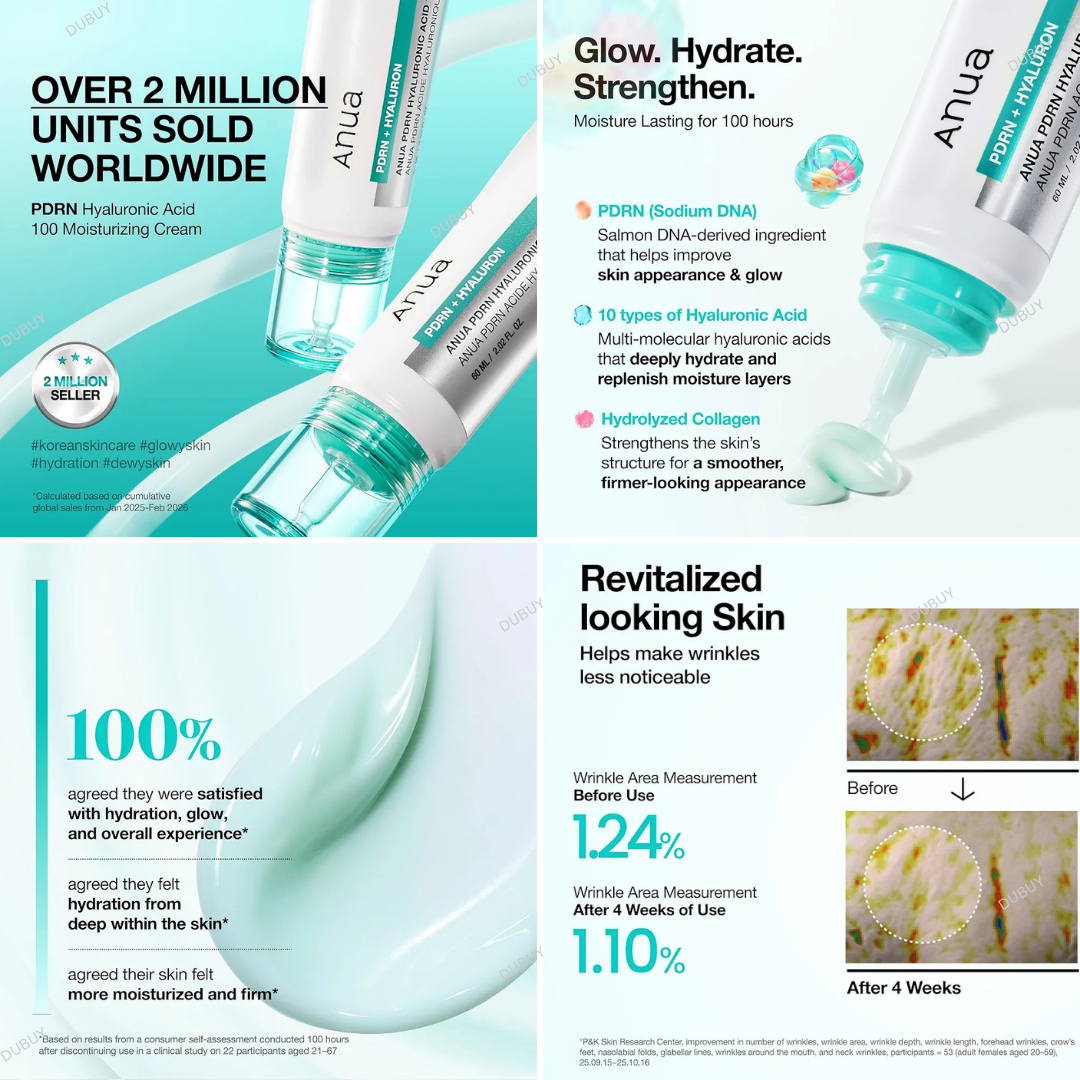 ANUA PDRN HYALURONIC ACID 100 MOISTURIZING CREAM 60ML