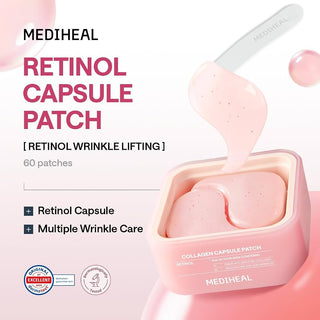 MEDIHEAL Retinol Collagen Capsule Eye Patches (60 Count) (without box from olive young set)