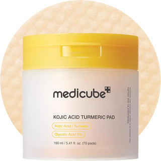 MEDICUBE KOJIC ACID TURMERIC CLARIFYING TONER 70 PADS