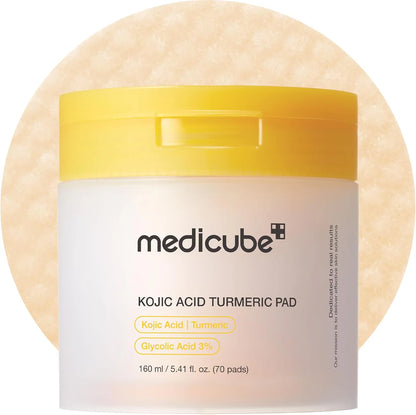 MEDICUBE KOJIC ACID TURMERIC CLARIFYING TONER 70 PADS