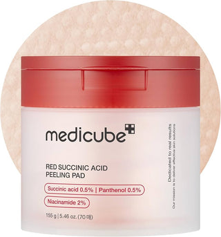 medicube Toner Pads Red Succinic Acid Panthenol Pad for Facial Peeling 70 pads