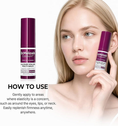 Dr.Melaxin Collagen Multi Balm Stick, Calcium & Adenosine Korean Wrinkle Stick for Eye, Neck & Face, Firming Collagen Stick, Under Eye Balm for Dark Circles & Depuffing, Korean Skin Care, 0.31 oz (pre-order 2 weeks) without box