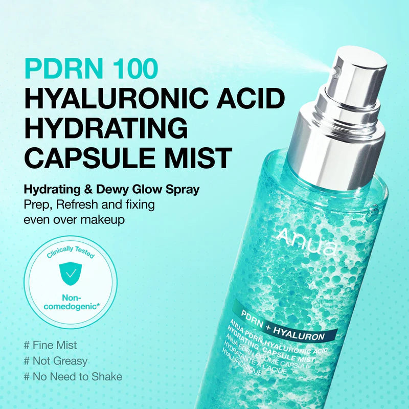 ANUA PDRN HYALURONIC ACID HYDRATING CAPSULE MIST 100ML (without box) (from olive young set of 2)