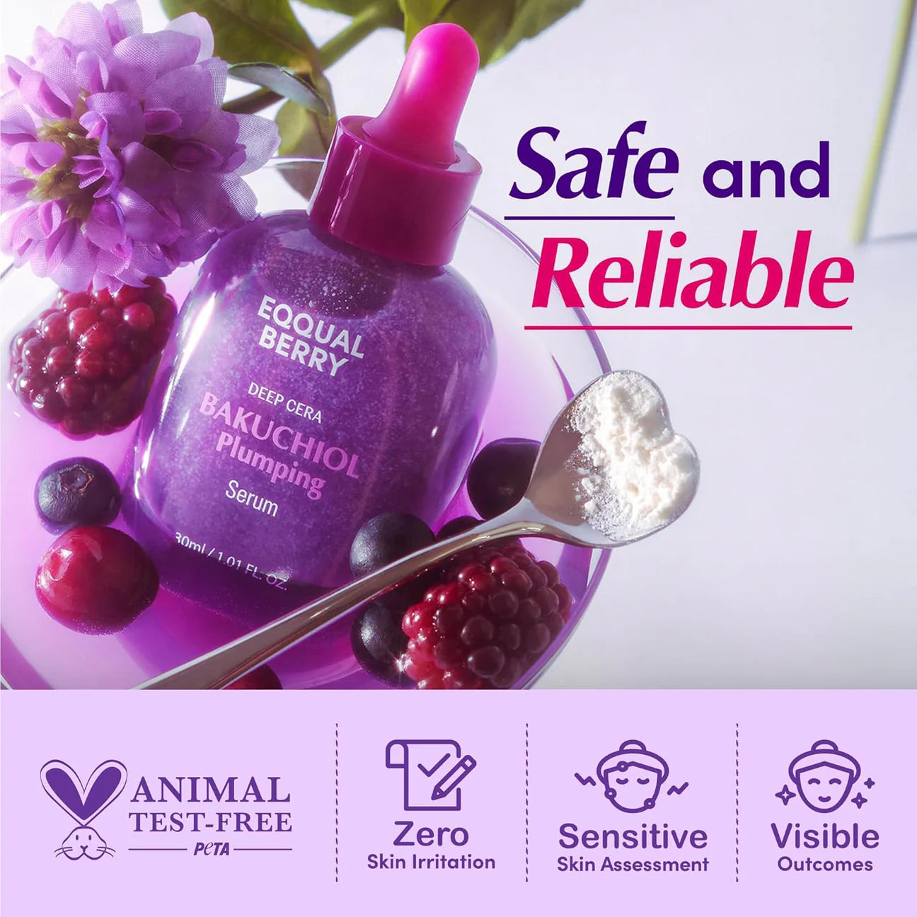 EQQUALBERRY BAKUCHIOL PLUMPING SERUM 30ML